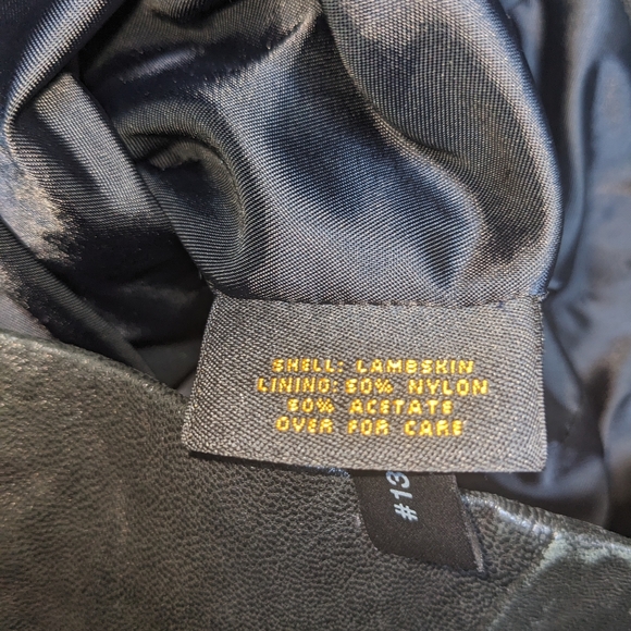 Cole Haan City | Black Lambskin Leather Vented Racer Jacket Women's Size M - Picture 6 of 7